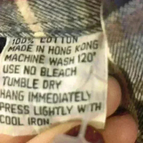 Men’s size M Windbreaker Plaid Shirt tan blue and brown 100% cotton - Picture 5 of 6